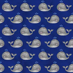 Отрез ткани 50х55 см "Морские киты" (PEPPY)