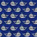 Отрез ткани 50х55 см "Морские киты" (PEPPY)