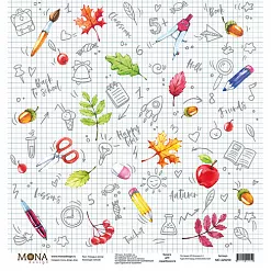 Бумага "School. Тетрадь в клетку" (MonaDesign)