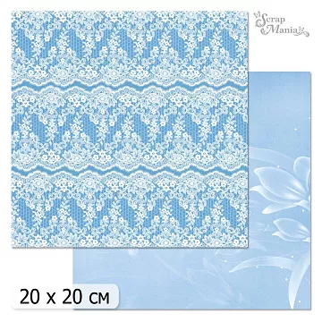 20х20 Бумага "Фономикс. Голубой. Дизайн 7" (ScrapMania)