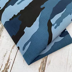 Отрез ткани 73х50 см "Камуфляж серо-синий" (КМФ)