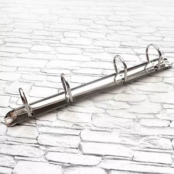 D-образный кольцевой механизм, 4 кольца, диаметр 26 мм, длина 20,8 см, цвет серебро