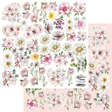 Бумага 30х30 см "Memory of Spring. Для вырезания. Цветы" (Alchemy of Art)