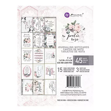 Набор карточек 7,5х10 см "Poetic rose" (Prima Marketing)