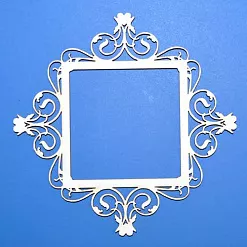 Украшение из чипборда "Рамка квадратная с сердечками" (ПроСвет)