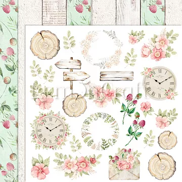 Бумага "Raspberry Garden 03" (Lemon Craft)