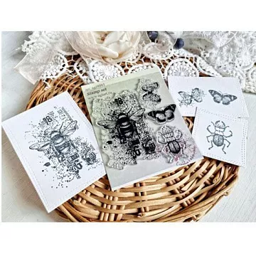 Штамп "Энтомология №2", 9х5,7 см (AgiArt)