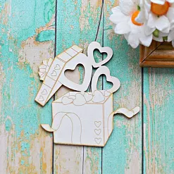 Украшение из чипборда "Подарок" (ScrapКрым)