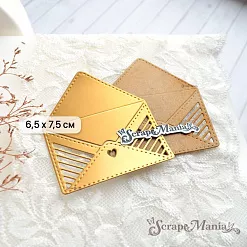 Нож "Конверты. С любовью", 6,5х7,5 см (ScrapMania)