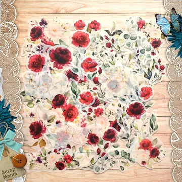 Набор высечек из веллума "Марсала" (ScrapMania)