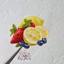 Набор высечек из ткани "Фруктовая корзина", 17 шт (RozeFlowers)
