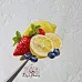 Набор высечек из ткани "Фруктовая корзина", 17 шт (RozeFlowers)