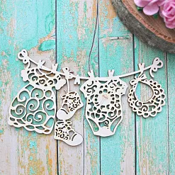 Украшение из чипборда "Гирлянда для девочки" (ScrapКрым) Украшение из чипборда "Гирлянда для девочки" (ScrapКрым)