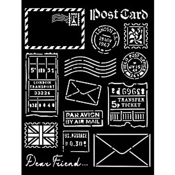 Трафарет 20х25 см "Our way post card" (Stamperia)
