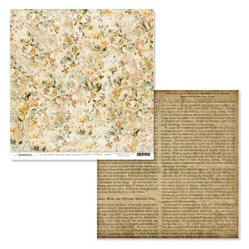 Бумага 30х30 см "Сохрани на память. Винтажные заметки" (Summer Studio)