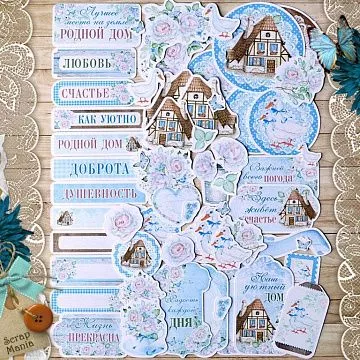 Набор высечек из бумаги "Родной дом", 60 шт (ScrapMania)