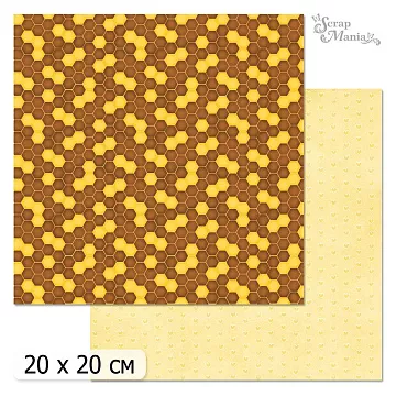 20х20 Бумага "Пчелки. Дизайн 8" (ScrapMania)