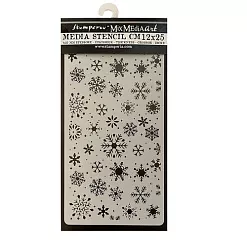 Трафарет 12х25 см "Xmas. Снежинки" (Stamperia)