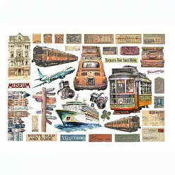 Набор вырубок "Art of travelling", 37 шт (Stamperia)