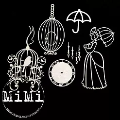 Набор украшений из чипборда "Ретро. Силуэт" (MiMi Design) Набор украшений из чипборда "Ретро. Силуэт" (MiMi Design)