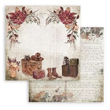 УЦЕНКА Бумага 30х30 см "Our way. Travel accessories" (Stamperia)