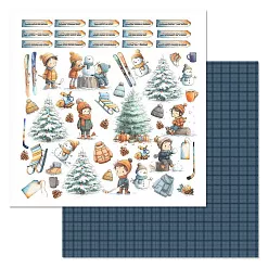 Бумага "Снежинки-мандаринки. Картинки" (ScrapMania) Бумага "Снежинки-мандаринки. Картинки" (ScrapMania)