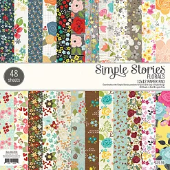 Набор бумаги 30х30 см "Florals", 48 листов