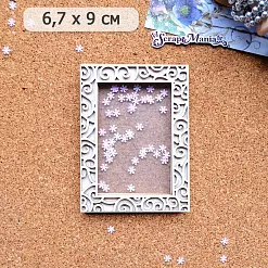 Шейкер "Фономикс. Новогодний. Ажурная рамка маленькая", 6,7х9 см (ScrapMania)