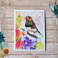 Тканевая карточка "Время тюльпанов. Песня" (ScrapMania)