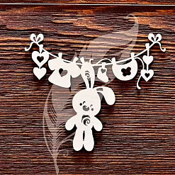 Украшение из чипборда "Детская подвесочка с зайкой" (AL) Украшение из чипборда "Детская подвесочка с зайкой" (AL)