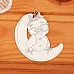 Украшение из чипборда "Цыпленок на луне" (Просто небо)