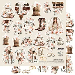 Бумага 30х30 см "Romantic Boho 11" (Alchemy of Art)