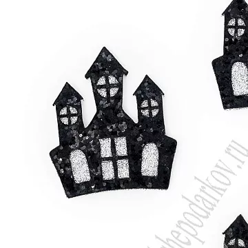 Украшение из ткани "Замок старинный", 3,9х4,5 см, 1 шт