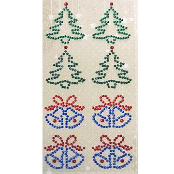 Наклейки из страз "Зимний переполох", 8 шт (Рукоделие)