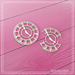 Чипборд "В стране чудес. Часы", 3,6х3,6 см (СкрапМагия)