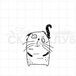 Штамп "Кот домашний", 3,8х5 см (Скрапклуб)