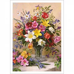 Тканевая карточка мини "Особый букет. Яркий" (ScrapMania)