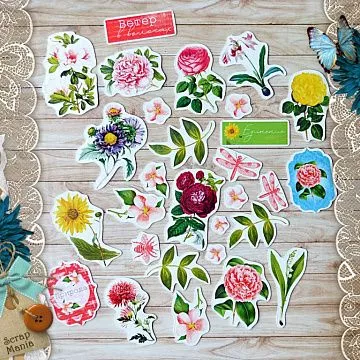 Набор высечек из бумаги "Летняя феерия", 44 шт (ScrapMania)