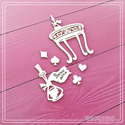 Чипборд "В стране чудес. Волшебный пузырек", 3,9х5,4 см (СкрапМагия) Чипборд "В стране чудес. Волшебный пузырек", 3,9х5,4 см (СкрапМагия)