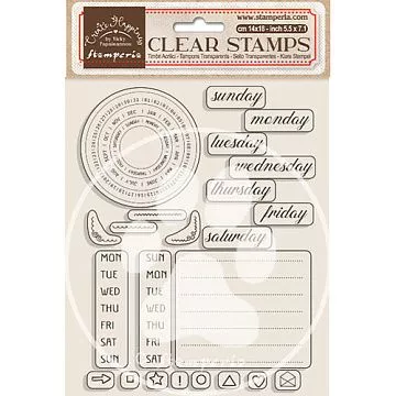 Набор штампов "Create Happiness. Weekly planner", 23 шт (Stamperia)