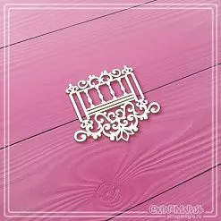 Чипборд "Торжество. Балкон с завитками", 4,6х4 см (СкрапМагия)