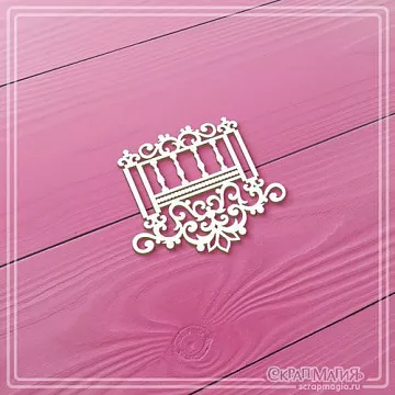 Чипборд "Торжество. Балкон с завитками", 4,6х4 см (СкрапМагия)
