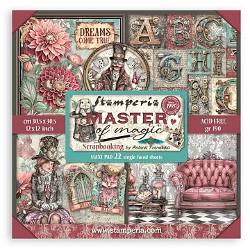 Набор бумаги 30х30 см "Master of magic", 22 листа (Stamperia)
