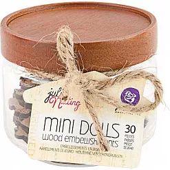 Набор деревянных украшений "Mini doll. Куколки"