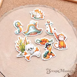 Набор высечек из бумаги "Маленький пират", 39 шт (ScrapMania) Набор высечек из бумаги "Маленький пират", 39 шт (ScrapMania)