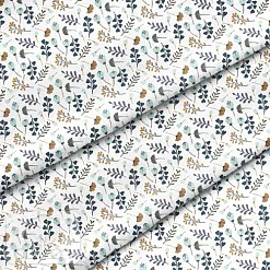 Отрез ткани 39х50 см "Клевер на белом" (Cotton)