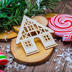 Чипборд "Пряничный домик", 6,4х7,3 см (WoodHome)