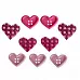 Набор пуговиц "Сердца розовые", с блестками (Dress It Up)