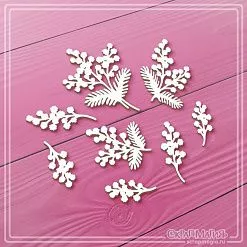 Чипборд "Веточки мимозы", 3,9х5,5 см (СкрапМагия) Чипборд "Веточки мимозы", 3,9х5,5 см (СкрапМагия)