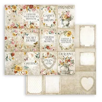 УЦЕНКА Бумага 30х30 см "Garden of Promises. Cards" (Stamperia)